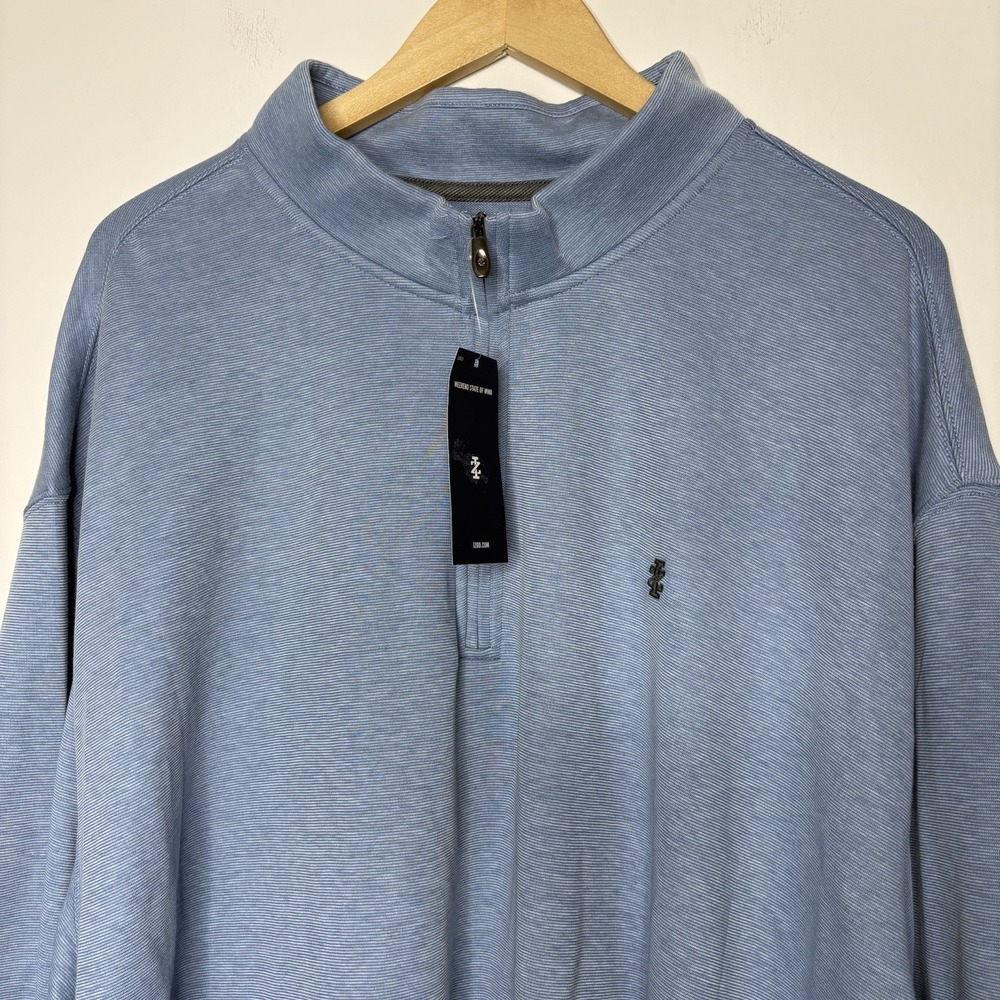 IZOD Luxury Classics Men's Feeder Comfort 1/4 Zip Pullover Sweater Size 3XLT